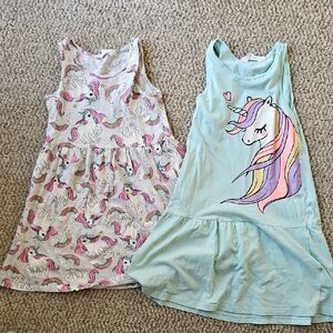 2 Pack H&M Unicorn Girls Dresses